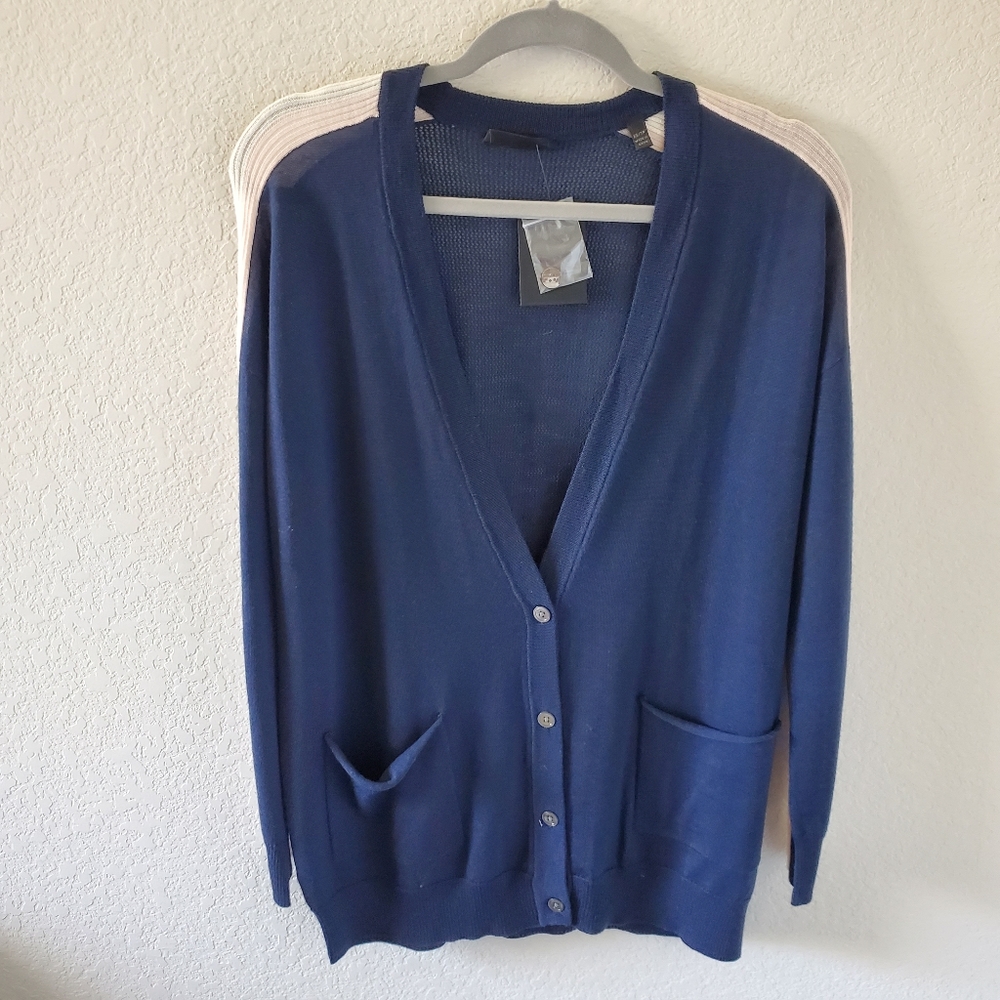 ATM schoolboy merino wool cardigan NWT - Picture 1 of 9